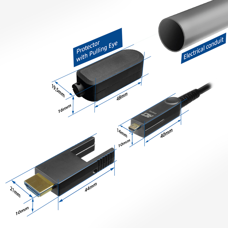 Act 40 meter high speed 4k active 7 orig - ACT AK4105 HDMI→HDMI 2.0 HDMI-kabel