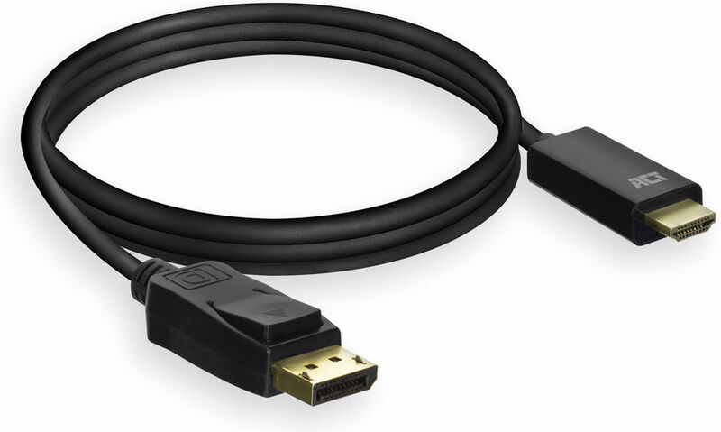 Act male naar male adapterkabel 1 4 orig - ACT AC7550 DisplayPort→HDMI 1.4 1,8 m DisplayPort-kabel