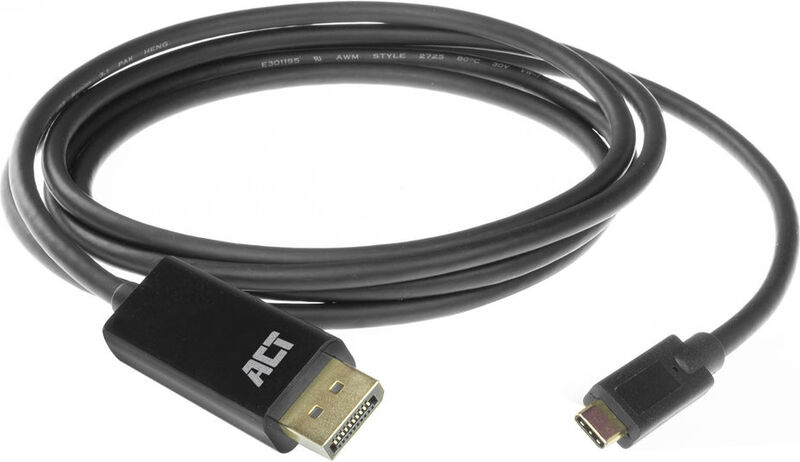 Act usb c naar male kabel 2 3 orig - ACT AC7325 USB-C→DisplayPort 2 m USB-C-kabel