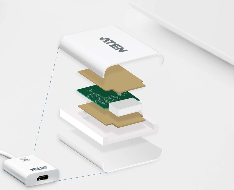 Aten kabel male uitgang 0 15 m 9565875 4 orig - Aten VC986-AT DisplayPort→HDMI 0,15 m DisplayPort-kabel
