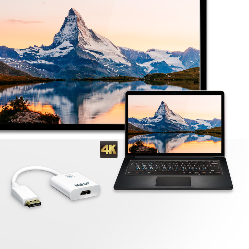 Aten kabel male uitgang 0 15 m 9565875 6 orig - Aten VC986-AT DisplayPort→HDMI 0,15 m DisplayPort-kabel