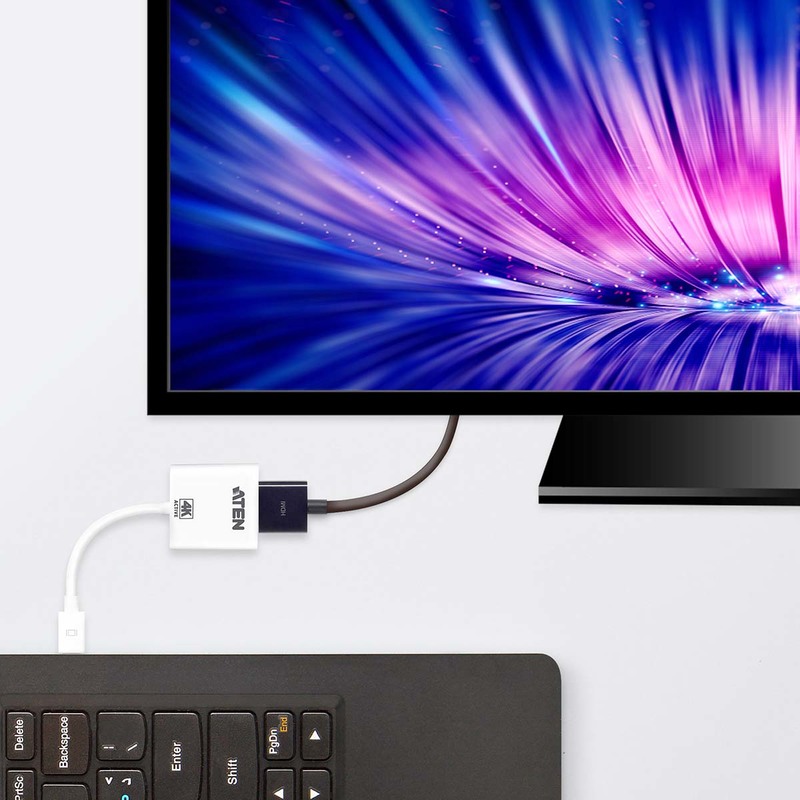 Aten mini kabel mini male uitgang 0 2 orig - Aten VC981-AT Mini DisplayPort→HDMI 0,15 m DisplayPort-kabel