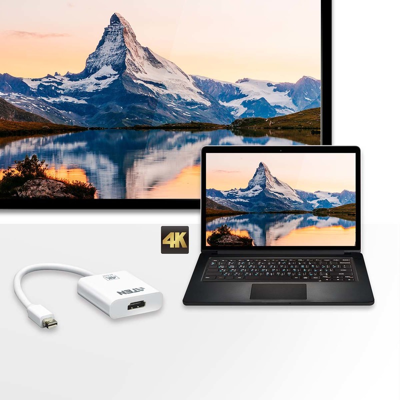 Aten mini kabel mini male uitgang 0 3 orig - Aten VC981-AT Mini DisplayPort→HDMI 0,15 m DisplayPort-kabel