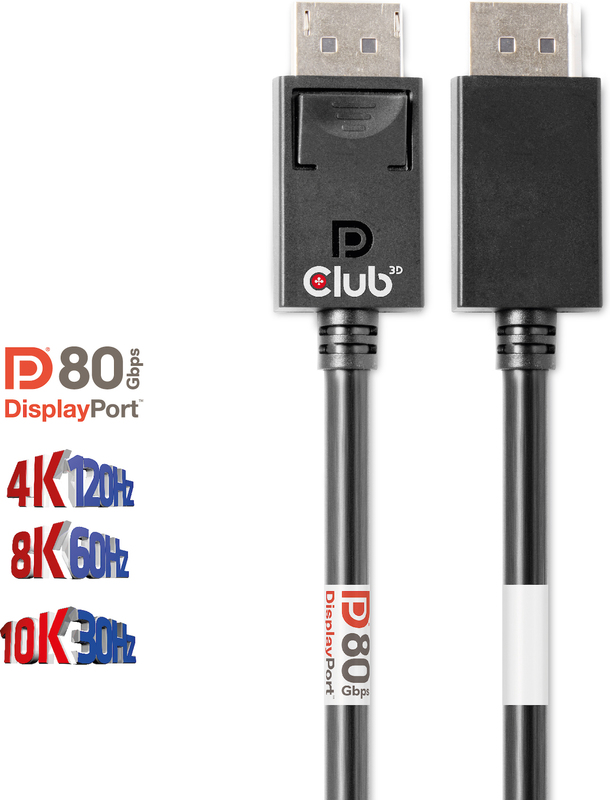 Club 3d club3d 2 1 4k 140hz kabel 6 orig - Club 3D CAC-1091 DisplayPort→DisplayPort 1,2 m DisplayPort-kabel