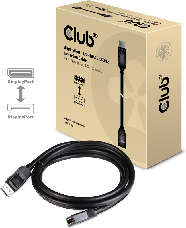 Club 3d club3d cac 1022 kabeladapter v 2 orig - Club 3D CAC-1022 DisplayPort→DisplayPort 2 m DisplayPort-kabel