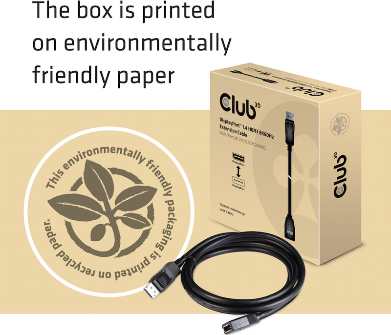 Club 3d club3d cac 1022 kabeladapter v 5 orig - Club 3D CAC-1022 DisplayPort→DisplayPort 2 m DisplayPort-kabel