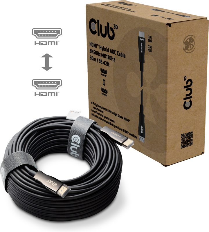 Club 3d club3d hdmitm hybrid aoc cable 9794349 7 orig - Club 3D CAC-1392 HDMI→HDMI 2.1 30 m HDMI-kabel