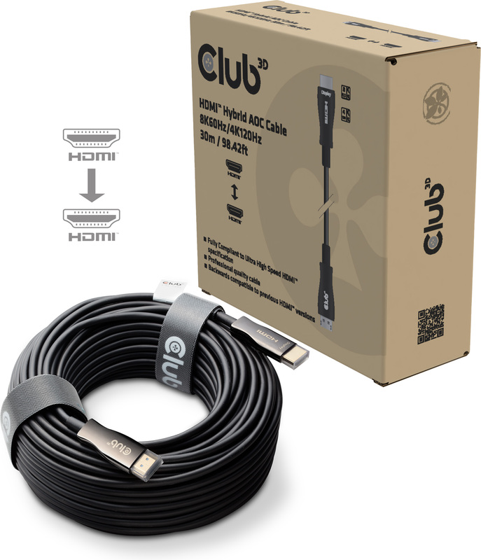 Club 3d club3d hdmitm hybrid aoc cable 9794349 8 orig - Club 3D CAC-1392 HDMI→HDMI 2.1 30 m HDMI-kabel