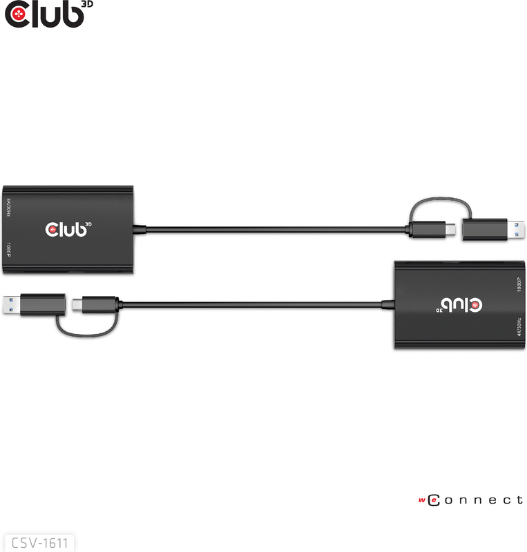 Club 3d club3d usb gen1 type c a 9566562 4 orig - Club 3D CSV-1611 USB-C→HDMI 1.4 0,22 m Verloopstuk