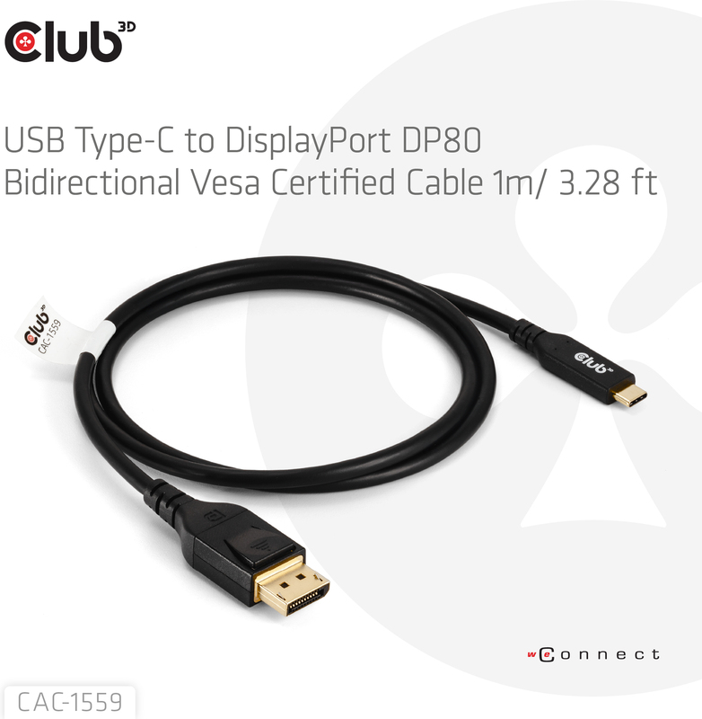 Club 3d club3d usb type c cable to 2 orig - Club 3D CAC-1559 USB-C→DisplayPort 1 m USB-C-kabel