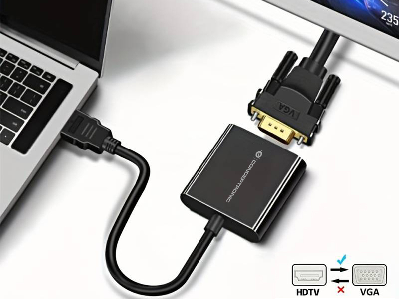 Conceptronic abby20b video kabel adapter 0 5 orig - Conceptronic ABBY20B HDMI→VGA 0,25 m Verloopstuk