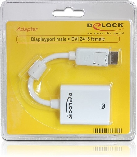 Delock 61765 adapter 1 1 male dvi 2 orig - DeLock 61765 DisplayPort→DVI-I 0,12 m Verloopstuk