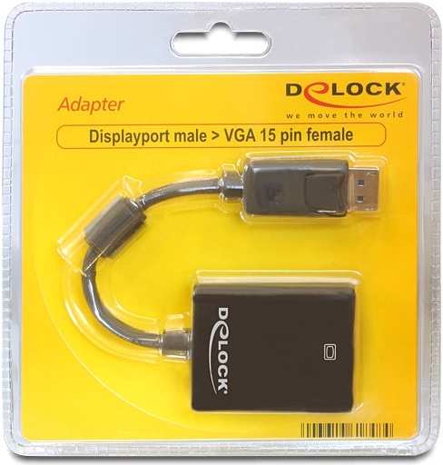 Delock 61848 adapter 1 2 male vga 2 orig - DeLock 61848 0,12 m Verloopstuk