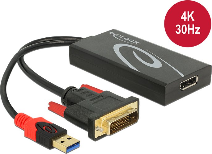 DeLock 62596 DVI-D→DisplayPort 0,3 m Verloopstuk
