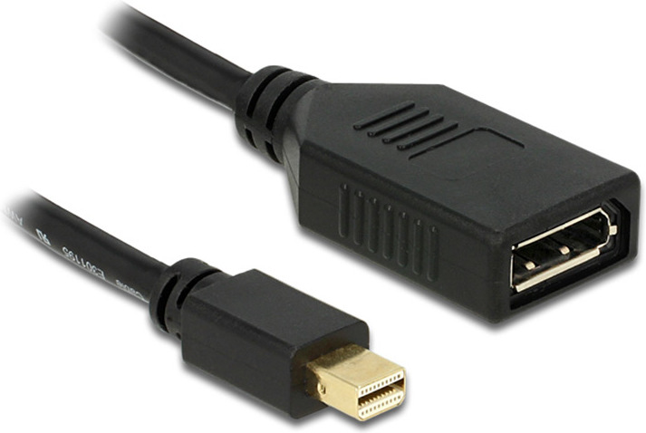 Delock 65554 adapter mini male naar f 2 orig - DeLock 65554 Mini DisplayPort→DisplayPort 0,15 m Verloopstuk