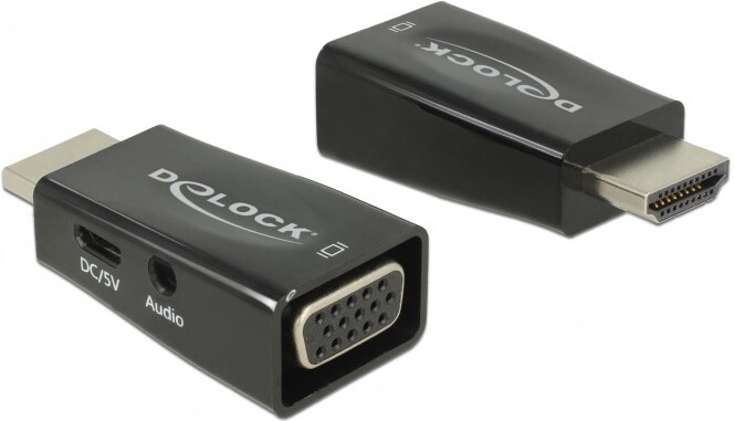 Delock 65901 adapter a male vga femal 2 orig - DeLock 65901 HDMI→VGA Verloopstuk