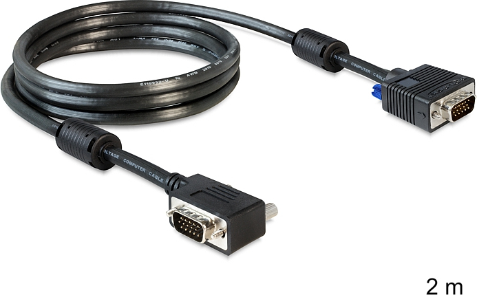 Delock 83173 kabel svga 2 m male 2 orig - DeLock 83173 VGA→VGA 2 m VGA-kabel