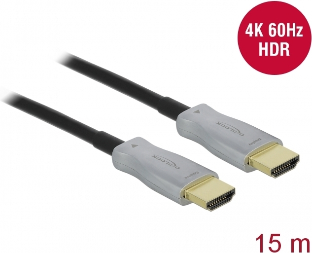 Delock 85012 actieve optische kabel 4 3 orig - DeLock 85012 HDMI→HDMI 2.0 15 m HDMI-kabel