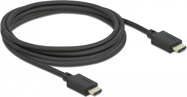 Delock 85389 high speed kabel 48 gbps 3 orig - DeLock 85389 HDMI→HDMI 2.1 2,5 m HDMI-kabel