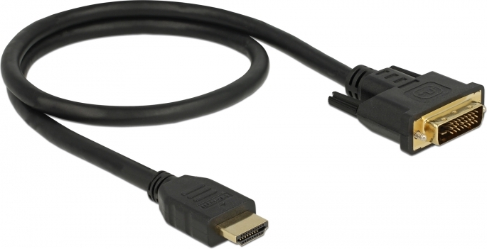 Delock 85651 naar dvi 24 1 kabel 3 orig - DeLock 85651 HDMI→DVI-D 0,5 m HDMI-kabel