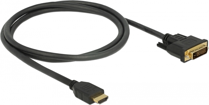 Delock 85652 naar dvi 24 1 kabel 3 orig - DeLock 85652 HDMI→DVI-D 1 m HDMI-kabel