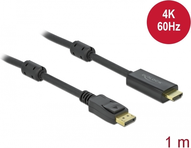 Delock 85955 actieve 1 2 naar kabel 3 orig - DeLock 85955 DisplayPort→HDMI 2.0 1 m DisplayPort-kabel