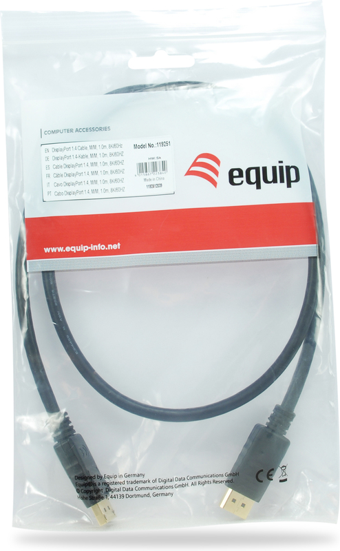 Equip 119251 kabel 1 m zwart 3 orig - Equip 119251 DisplayPort→DisplayPort 1 m DisplayPort-kabel