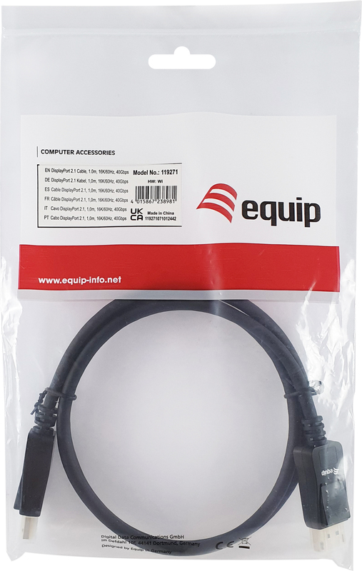 Equip 119271 kabel 1 m zwart 3 orig - Equip 119271 DisplayPort→DisplayPort 1 m DisplayPort-kabel