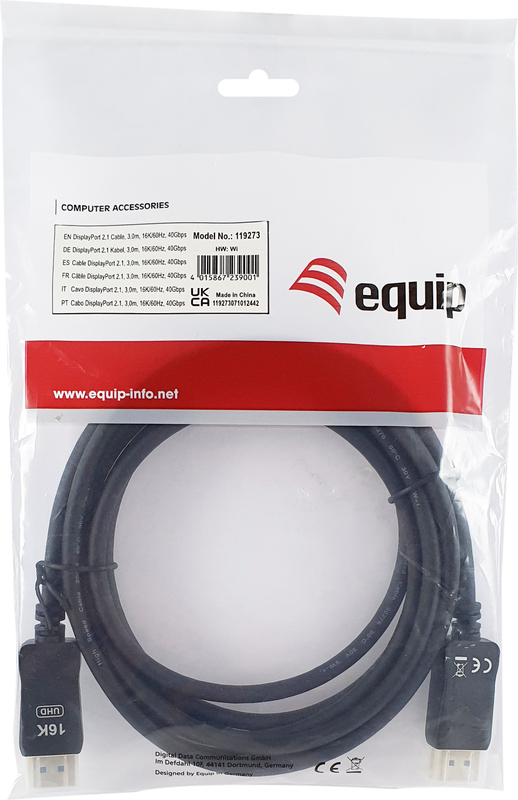 Equip 119273 kabel 3 m zwart 5 orig - Equip 119273 DisplayPort→DisplayPort 3 m DisplayPort-kabel