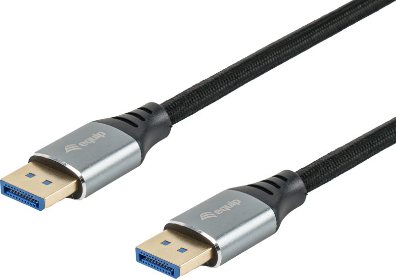 Equip 119281 kabel 1 m zwart zilver