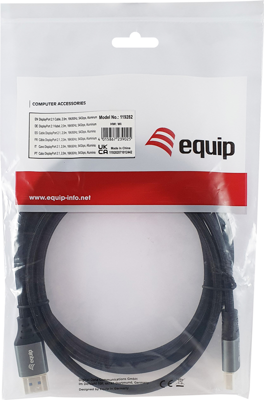 Equip 119282 kabel 2 m zilver zwart 5 orig - Equip 119282 DisplayPort→DisplayPort 2 m DisplayPort-kabel