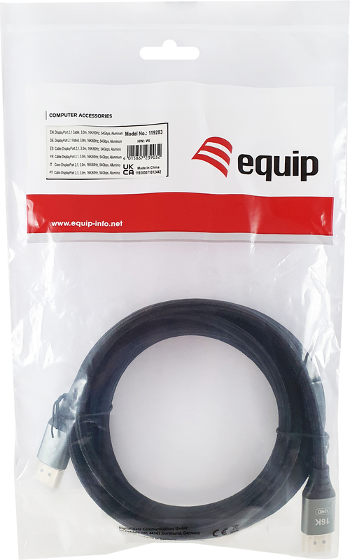 Equip 119283 kabel 3 m zilver zwart 5 orig - Equip 119283 DisplayPort→DisplayPort 3 m DisplayPort-kabel