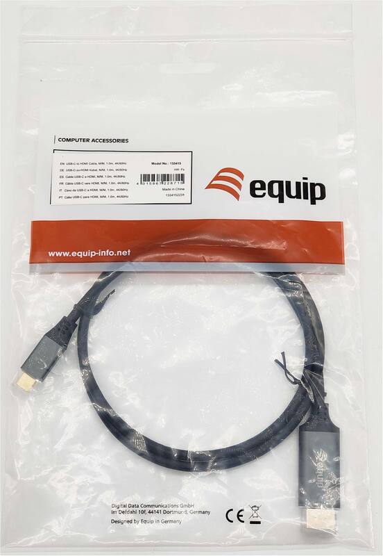 Equip 133415 video kabel adapter 1 m 4 orig - Equip 133415 USB-C→HDMI 2.0 1 m USB-C-kabel