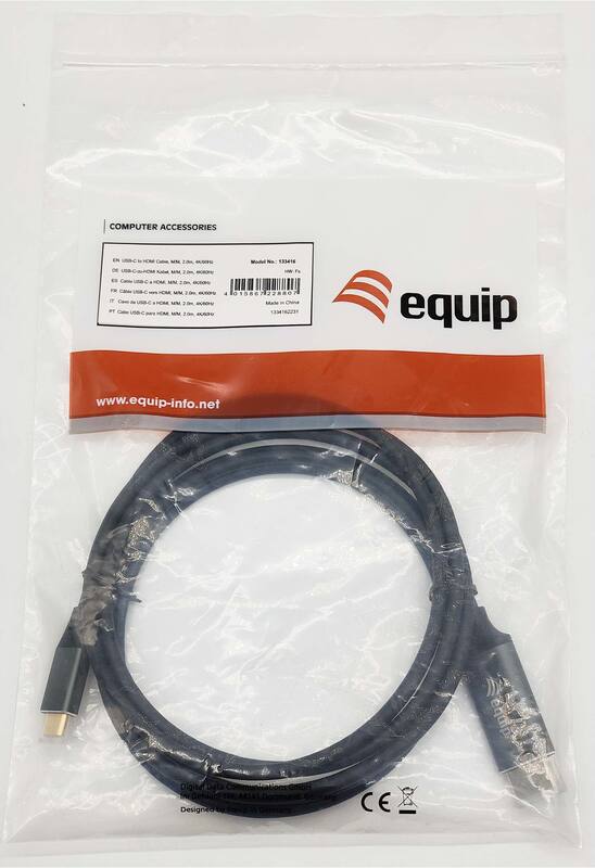 Equip 133416 video kabel adapter 2 m 4 orig - Equip 133416 USB-C→HDMI 2.0 2 m USB-C-kabel