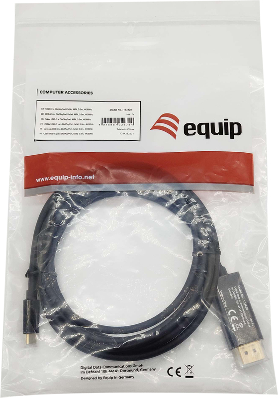 Equip 133428 video kabel adapter 3 m 4 orig - Equip 133428 USB-C→DisplayPort 3 m USB-C-kabel