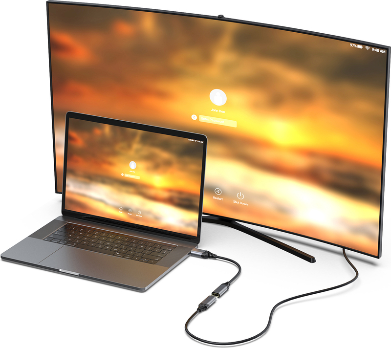 Equip 133446 video kabel adapter 0 1 3 orig - Equip 133446 DisplayPort→HDMI 2.1 0,15 m Verloopstuk