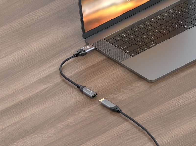 Equip 133446 video kabel adapter 0 1 4 orig - Equip 133446 DisplayPort→HDMI 2.1 0,15 m Verloopstuk