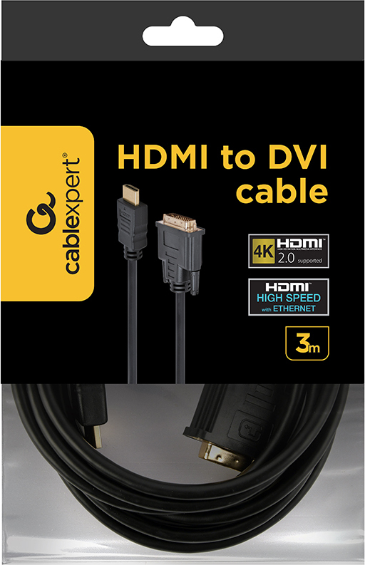 Gembird 3m dvi m m 4 orig - Gembird CC-HDMI-DVI-10 HDMI→DVI-D 3 m HDMI-kabel