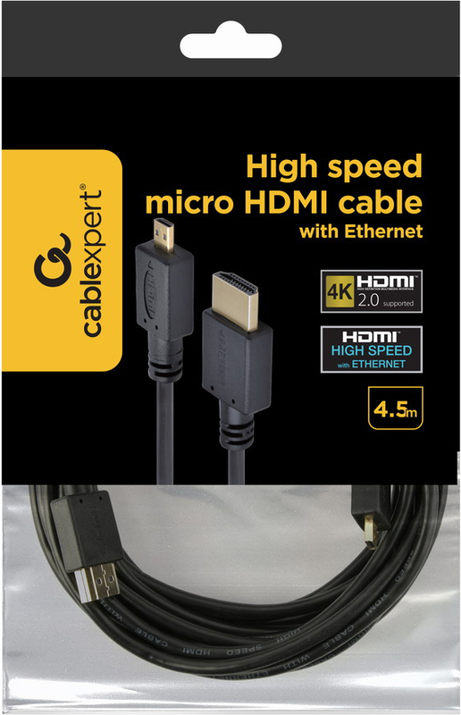 Gembird 4 5m m micro m 5 orig - Gembird CC-HDMID-15 HDMI→Micro-HDMI 2.0 4,5 m HDMI-kabel
