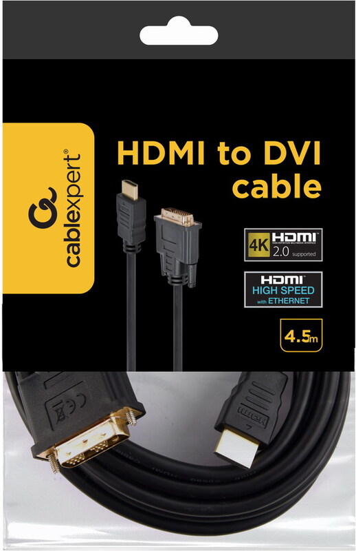 Gembird 5m dvi m m 2 orig - Gembird CC-HDMI-DVI-15 HDMI→DVI-D HDMI 1.3 5 m HDMI-kabel