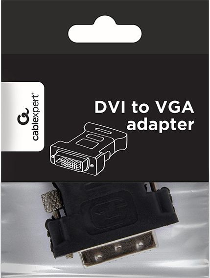 Gembird a dvi vga bk kabeladapter verl 3 orig - Gembird A-DVI-VGA-BK DVI-I→VGA Verloopstuk