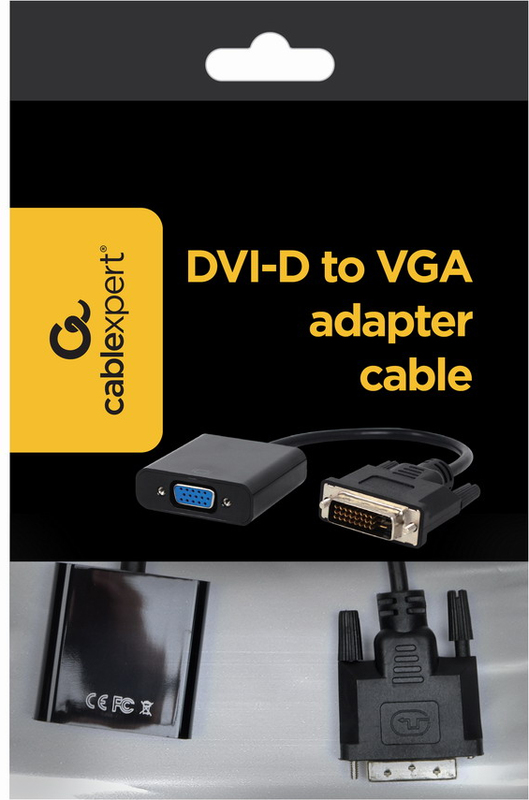 Gembird a dvid vgaf 01 0 2m 2 orig - Gembird A-DVID-VGAF-01 DVI-D→VGA 0,2 m Verloopstuk