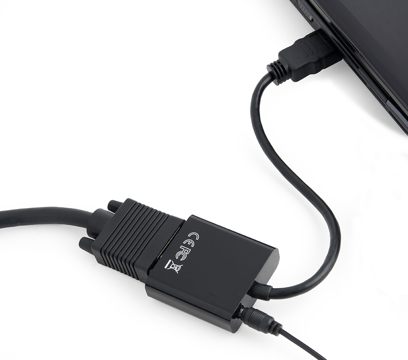 Gembird a vga 03 vga zwart kabeladapte 3 orig - Gembird A-HDMI-VGA-03 HDMI→VGA HDMI 1.4 0,15 m Verloopstuk