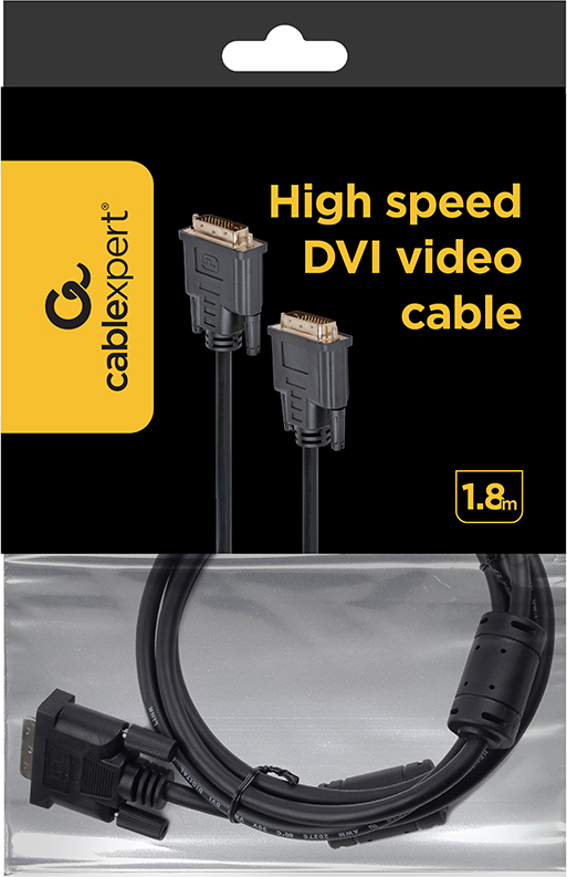 Gembird cc dvi2 bk 6 dvi kabel 3 orig - Gembird CC-DVI2-BK-6 DVI-D→DVI-D 1,8 m DVI-kabel