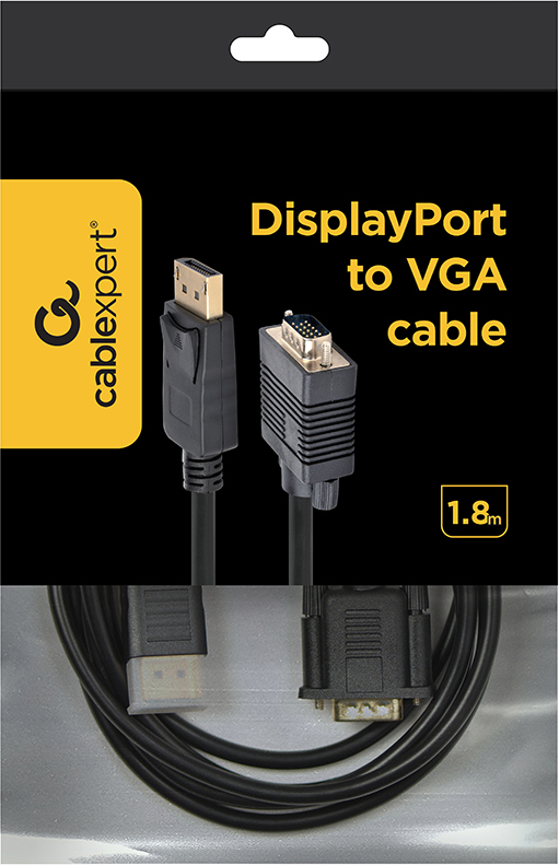 Gembird naar vga kabel adapter 4 orig - Gembird CCP-DPM-VGAM-6 DisplayPort→VGA 1,8 m DisplayPort-kabel