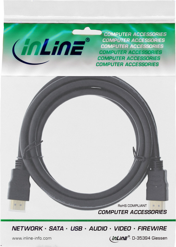 Inline 2m 3 orig - InLine 17502P HDMI→HDMI 2.0 2 m HDMI-kabel