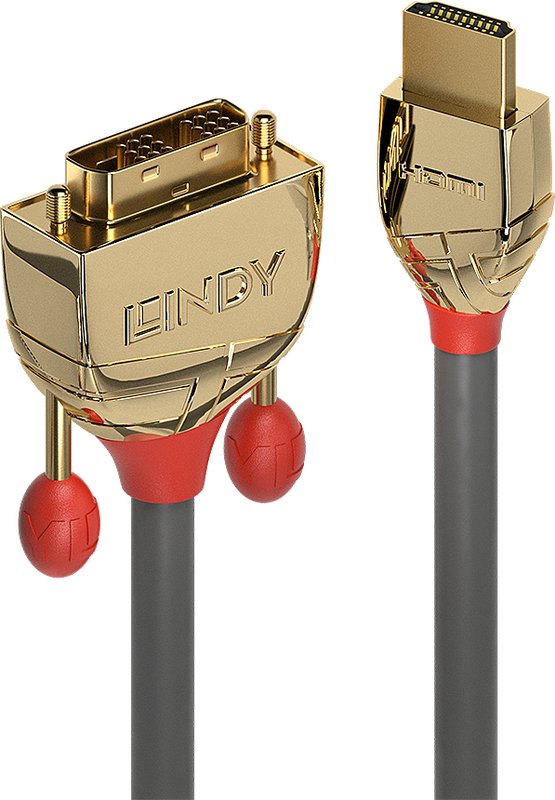 Lindy 36198 dvi d grijs kabeladapter