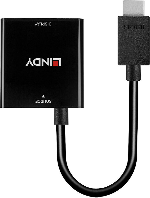 Lindy 38291 vga kabel 0 1m 1920 2 orig - Lindy 38291 HDMI→VGA 0,1 m HDMI-kabel