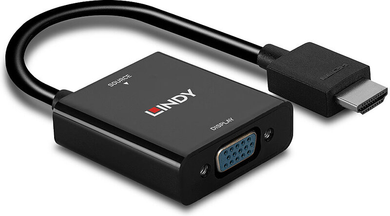 Lindy 38291 vga kabel 0 1m 1920 3 orig - Lindy 38291 HDMI→VGA 0,1 m HDMI-kabel