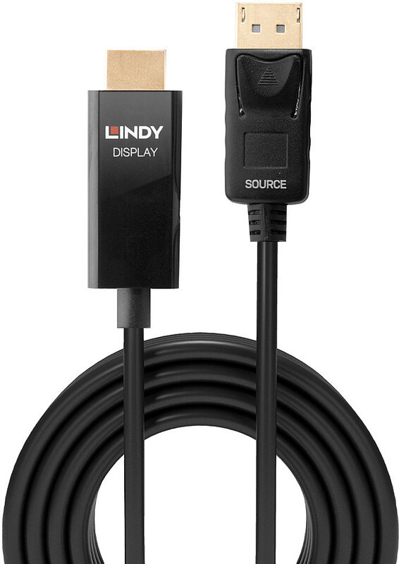 Lindy 40927 video kabel adapter 3 m 3 orig - Lindy 40927 DisplayPort→HDMI 2.0 3 m DisplayPort-kabel